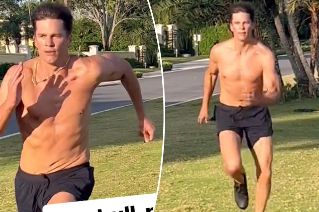 Shirtless Tom Brady flaunts fit physique in workout video